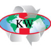 KW recycling logo with globe and recycling symbol