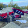 Screencore Trident 124 tracked screener processing material