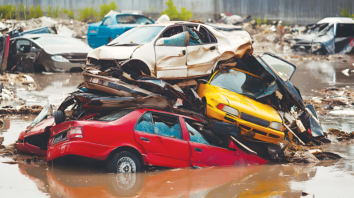 Hurricane and flood-damaged vehicles impact recyclers