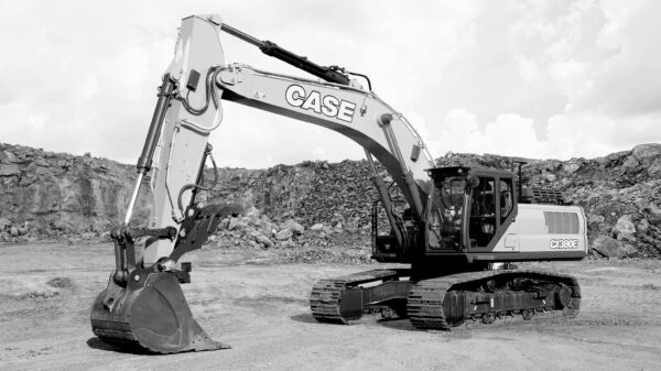 CASE CX380E tracked excavator at quarry