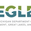 EGLE logo representing the Michigan Department of Environment, Great Lakes, and Energy. Description