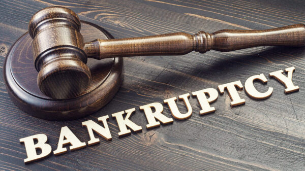 Judge's gavel and the word "Bankruptcy" representing bankruptcy proceedings.