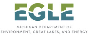 Michigan Department of Environment, Great Lakes, and Energy logo used in coverage of statewide recycling rate improvements.