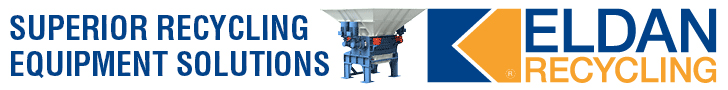 Eldan Recycling logo promoting recycling solutions for tires, cables, e-waste and aluminum.