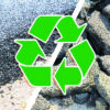 Recycled asphalt pavement and broken asphalt prepared for recycling