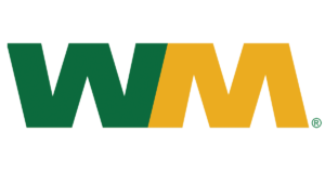 WM logo representing recycling and environmental solutions.