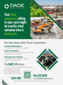 DADE Auctions used recycling equipment marketplace advertisement
