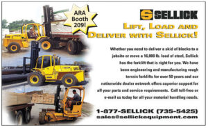 Sellick rough terrain forklift advertisement