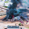 Fire at a recycling facility highlighting recycling fire safety risks