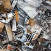 Pile of scrap metal for recycling