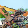 Scrap metal recycling yard illustrating metal market volatility